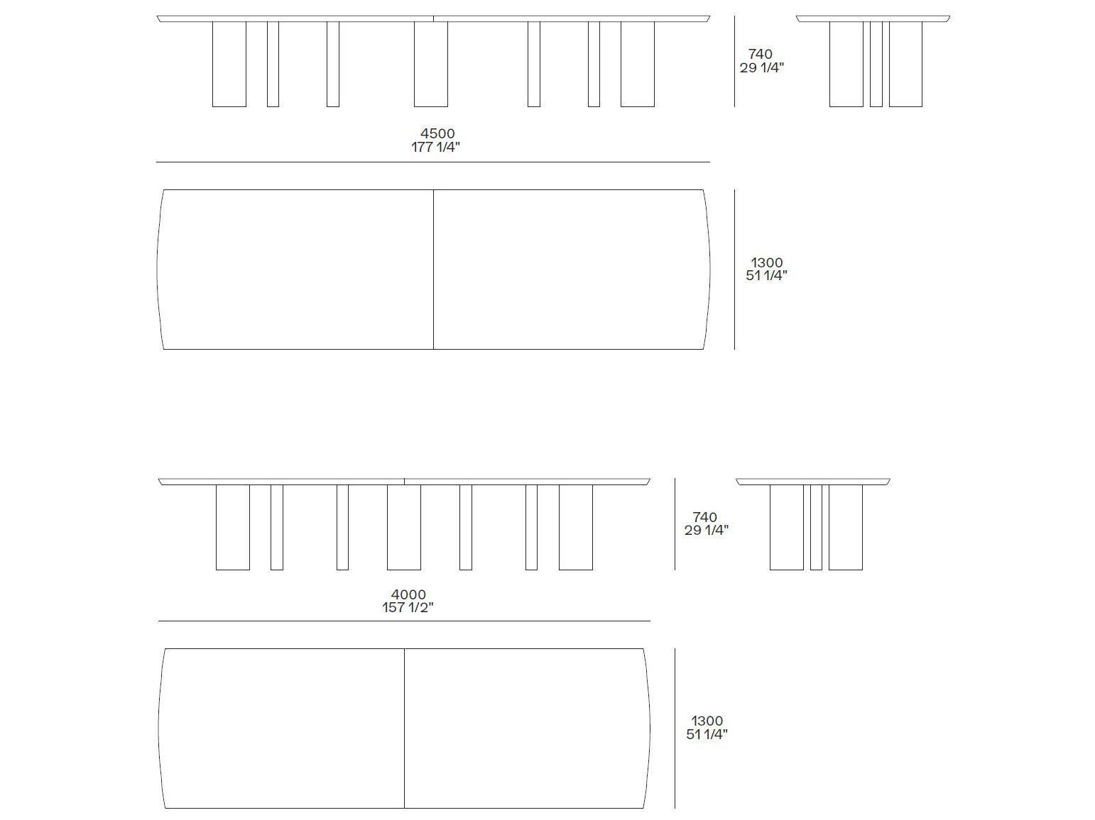 Прямоугольный мраморный стол Poliform ADRIEN ARCH-00122317 - Вид №4