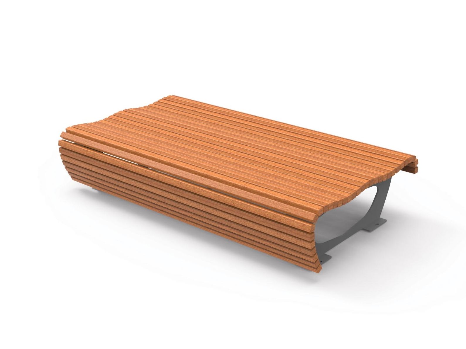 Модульная деревянная скамья без спинки City Design ARCH-00003770 - Вид №1