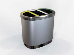 Оцинкованная стальная мусорная корзина для мусора