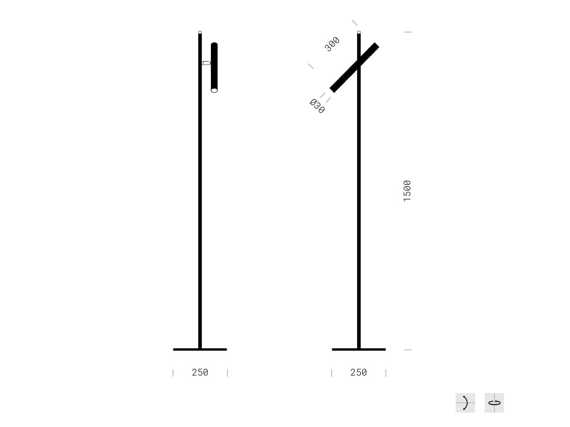 Регулируемый светодиодный торшер Renzo Serafini точка зрения ARCH-00092337 - Вид №5