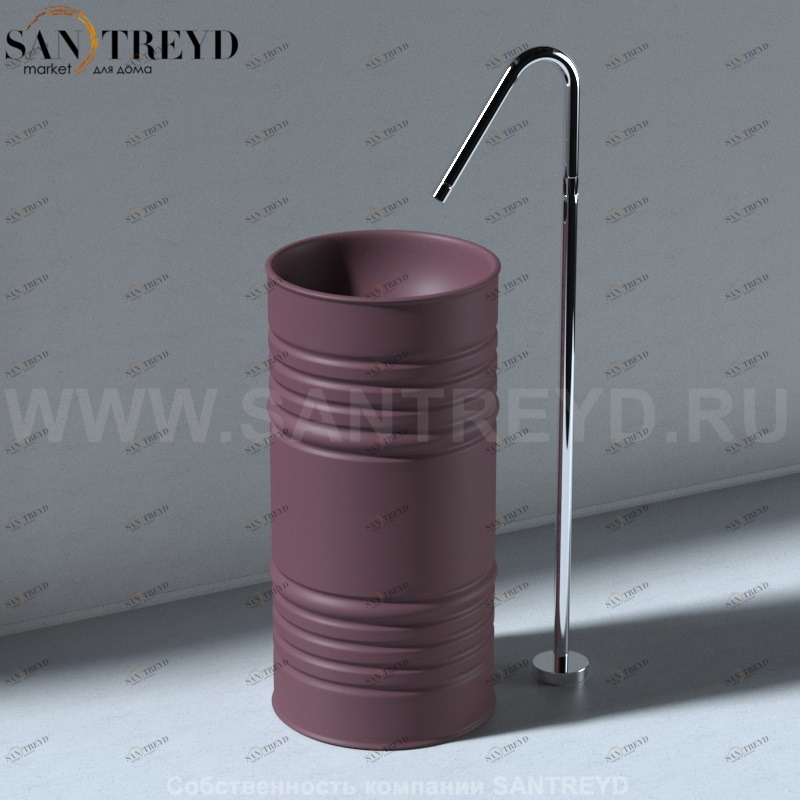 4742K75 Напольная раковина стоящая круглая Kerasan Artwork