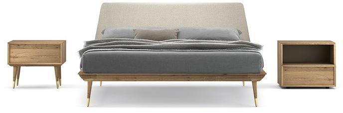 Callesella Arredamenti Прямоугольная прикроватная тумбочка из дуба с ящиками Cocò COCO sun-id-1469548 - Вид №1