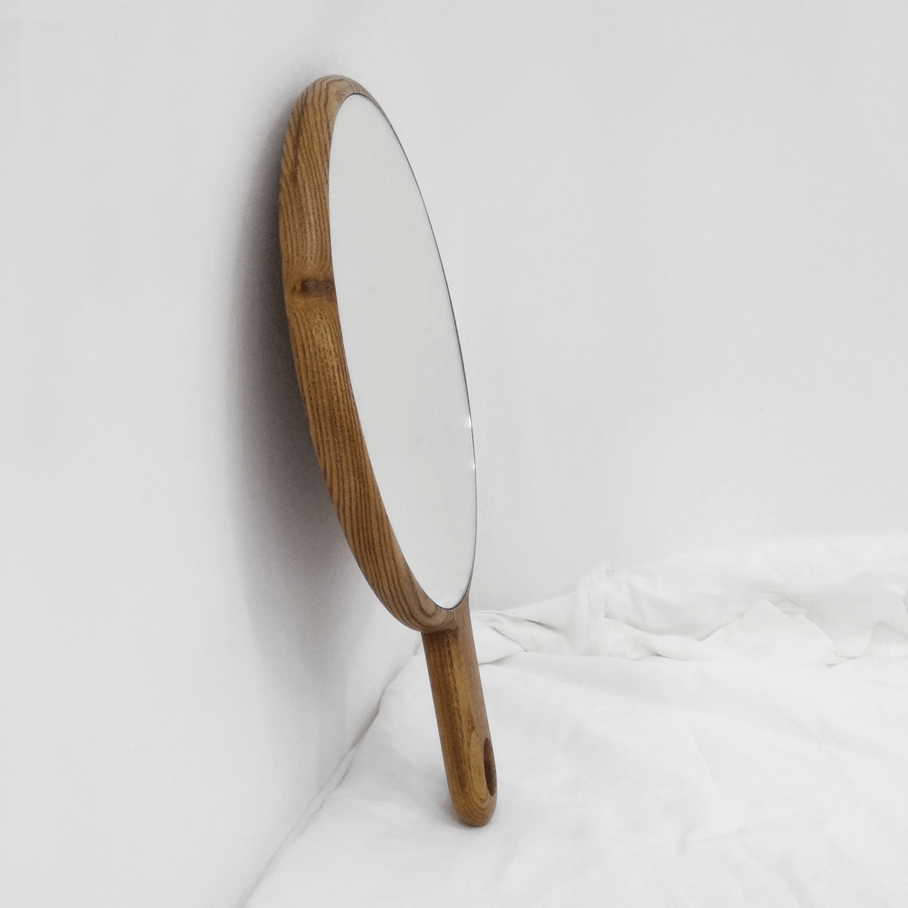 Зеркало настенное деревянное с ручкой Bosco BONESSI ДИЗАЙНЕРСКИЕ 193858 Бежевый  - Вид №8