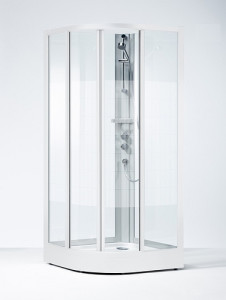 640082 IFO Душевая кабина круглая из цельного кварца SKR VS, Complete SKR VS 900 x 900 std