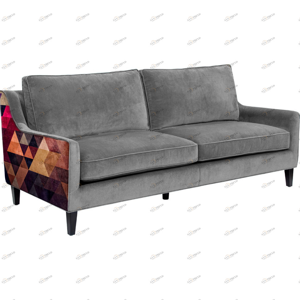 Диван Triangle Grey by James Soares прямой серый ICON DESIGNE TRIANGLE 096825 Серый 