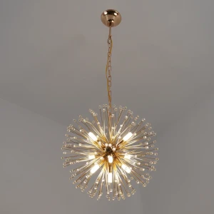 Люстра подвесная Mimosa 8 ламп 12 м² цвет золото