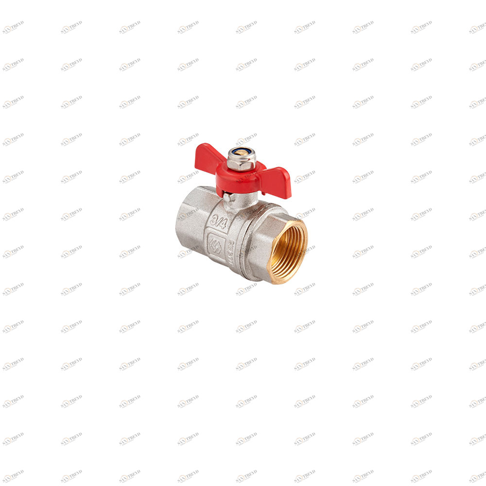 Кран шаровый полнопроходной MVI (BV.513.06) 1" внутренняя-внутренняя, бабочка BV.513.06 Santreyd 