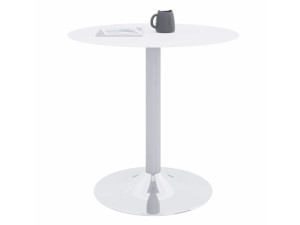 Высокий круглый стеклянный стол