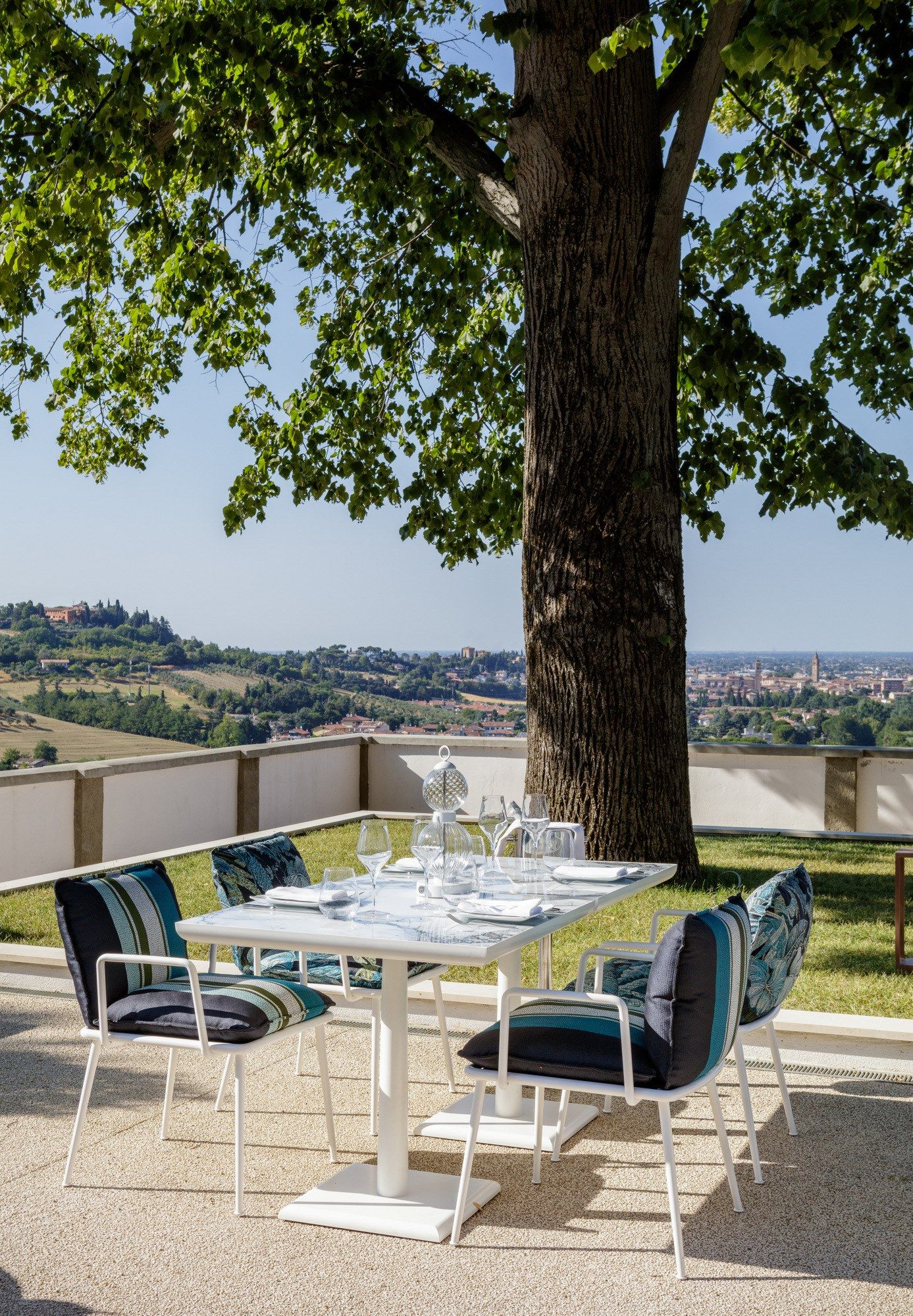 Алюминиевый садовый стол с Витритовым верхом Sicis Filicudi ARCH-00112922 - Вид №6