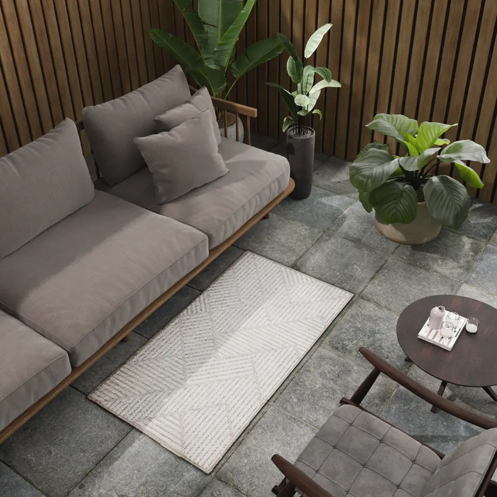 Циновка Дели 60x110 см полипропилен 84116_53211 цвет кремовый ROYALTAFT STLM-2018932