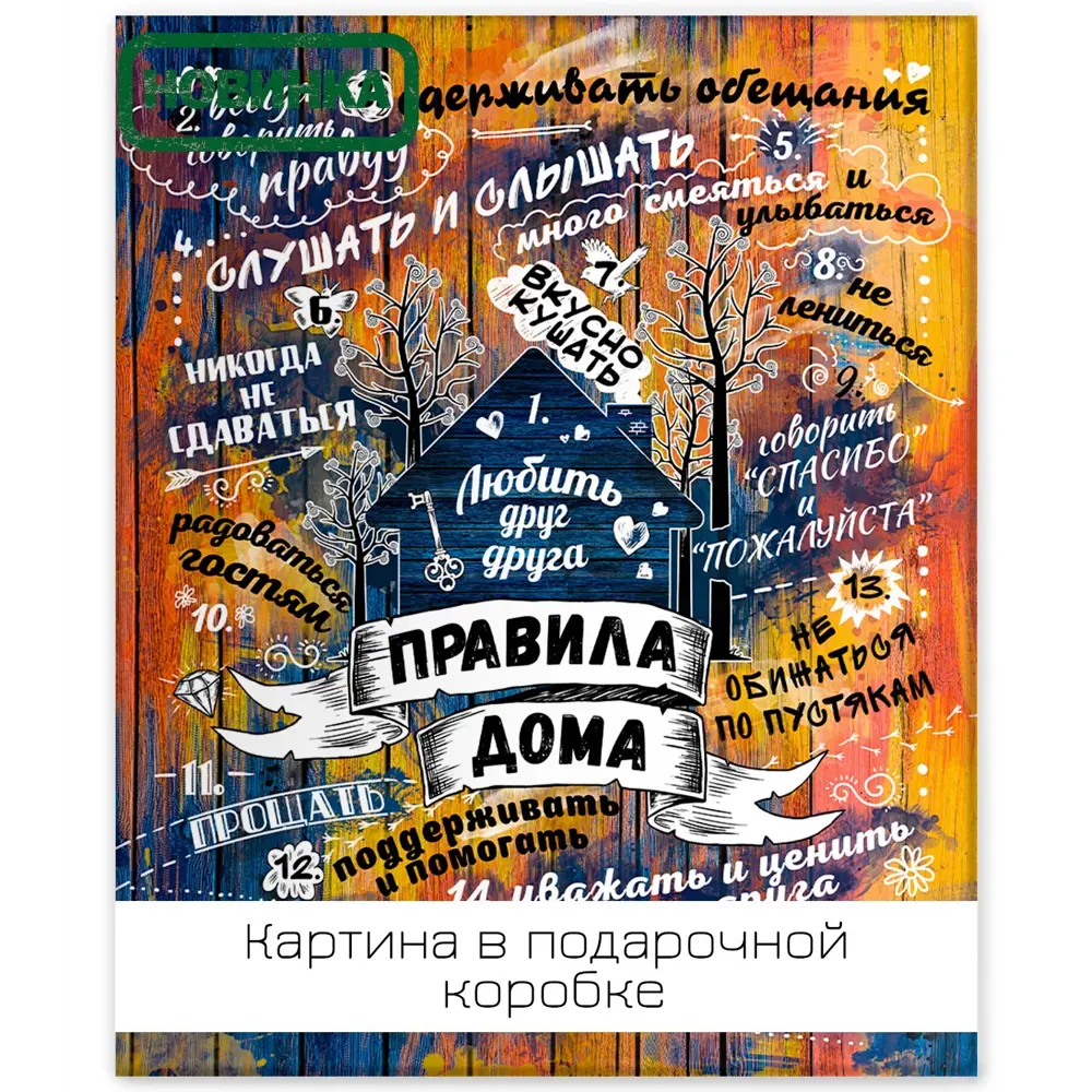 Картина на холсте Правила счастья 40x50 см FBRUSH STLM-2047137