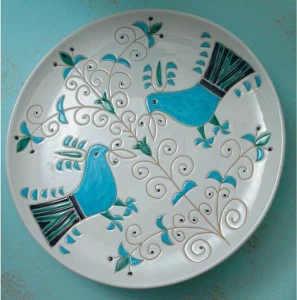 Cerasarda Поднос керамический круглый Le pavoncelle Pt30pv