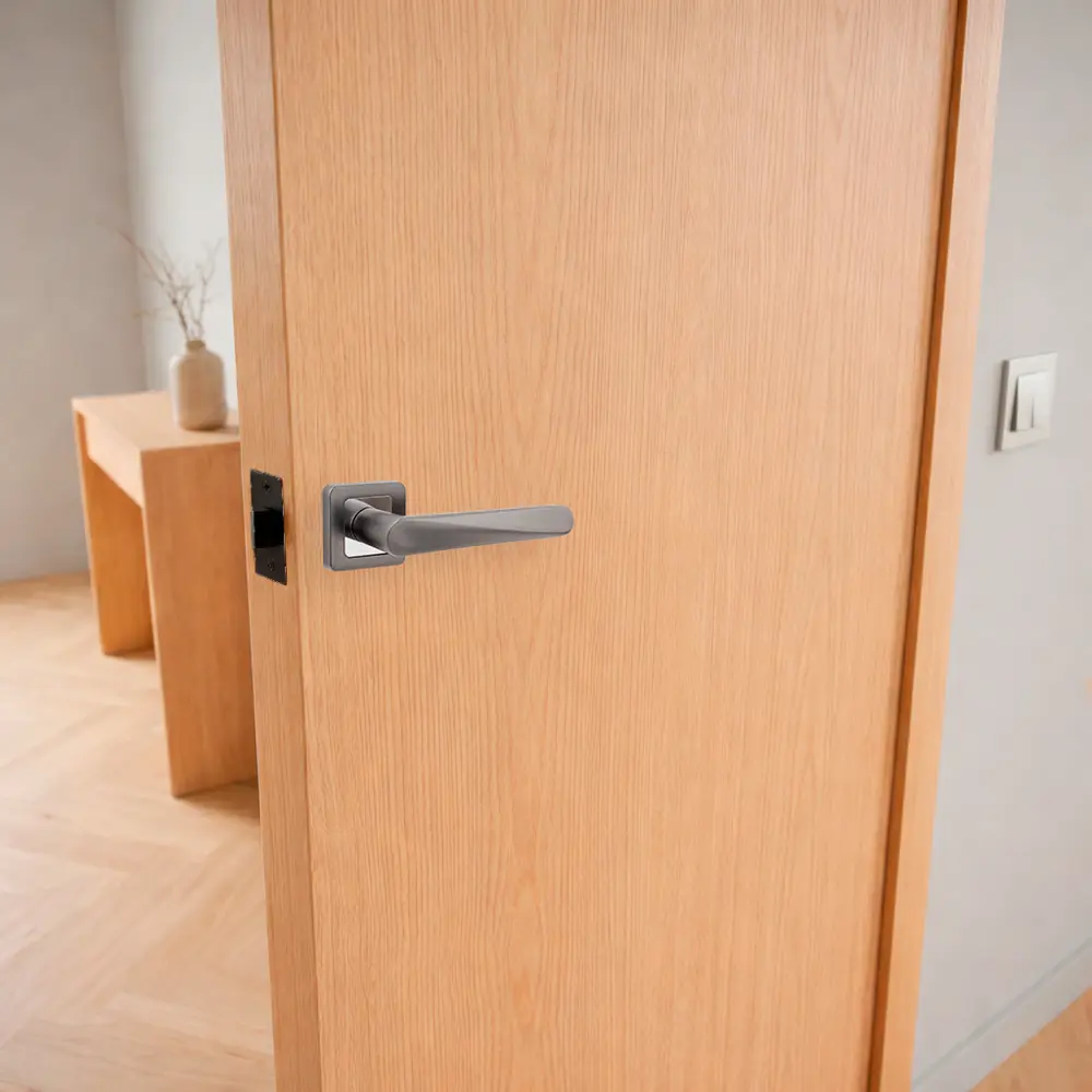 Дверная ручка на розетке Armex H-22114-A без запирания цвет графит STLM-2132775 - Вид №5