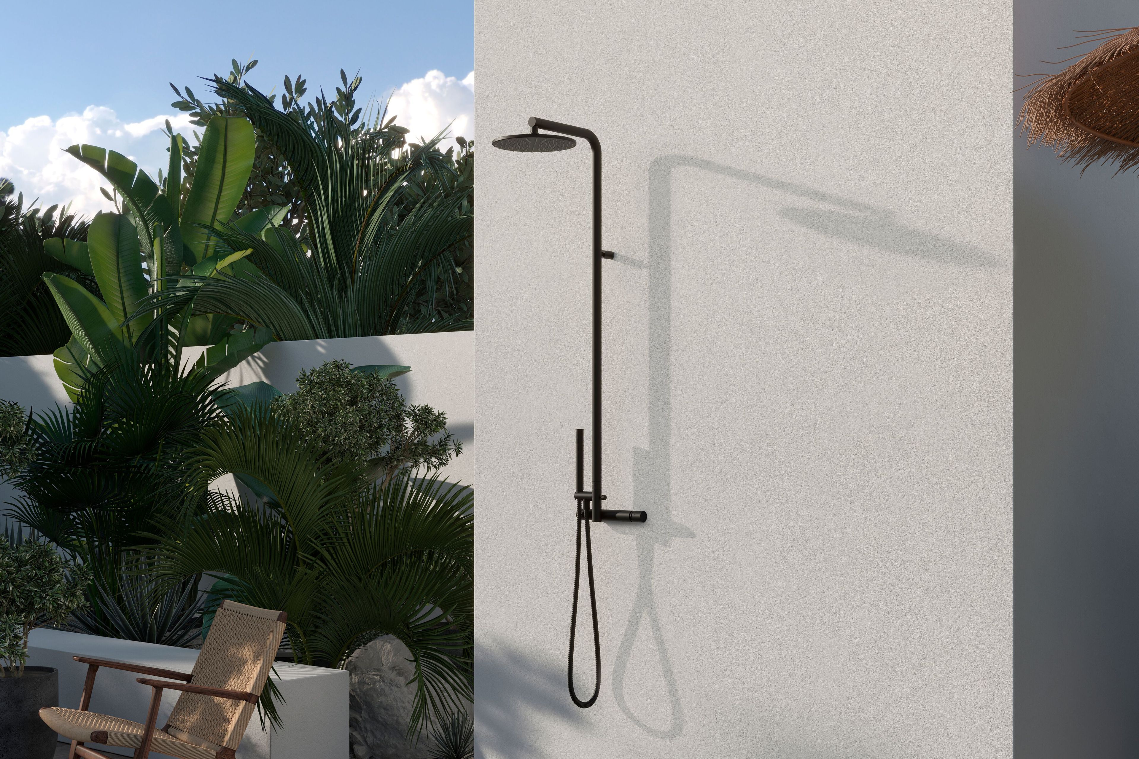 Нержавеющая сталь наружная душевая колонна / душ Ama Luxury Shower DORIDE ARCH-00023945 - Вид №1