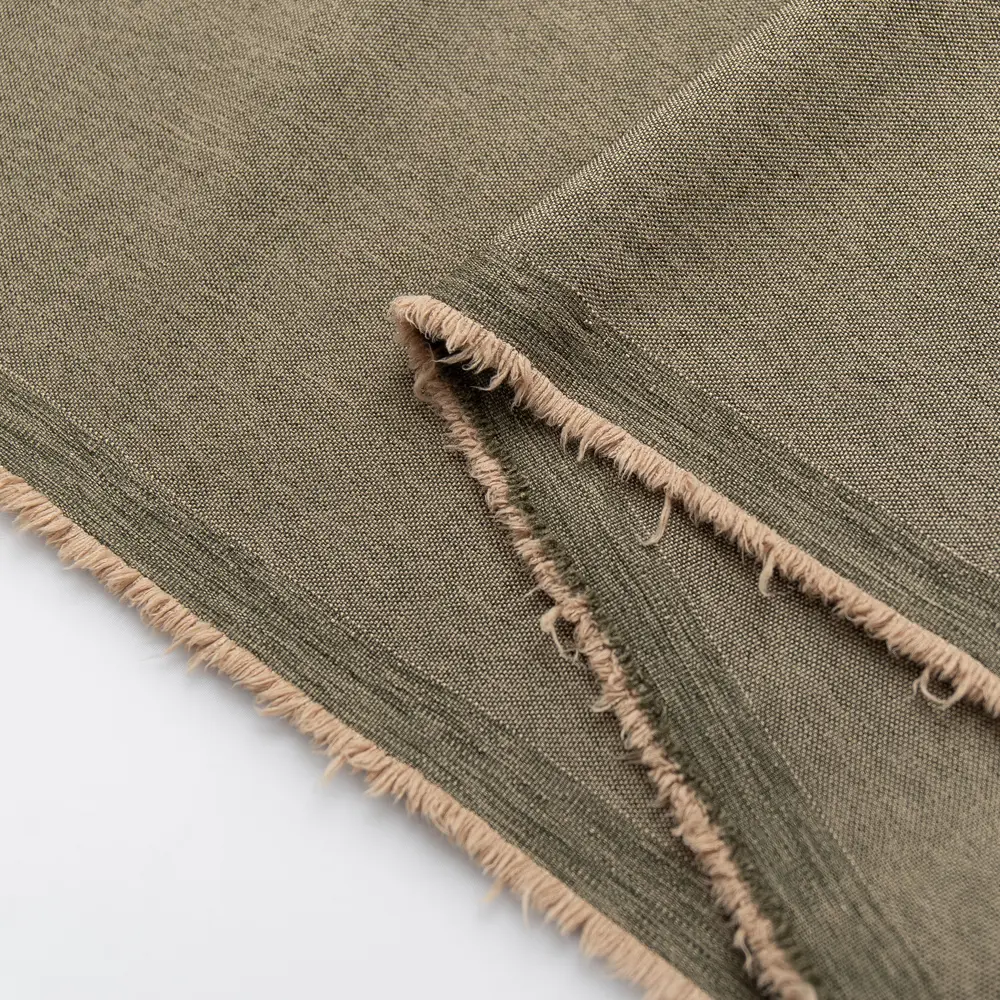 ЛТ ткань 1 п/м лен однотонный genevra оливковый 300 см TEX REPUBLIC STLM-2054510 - Вид №2