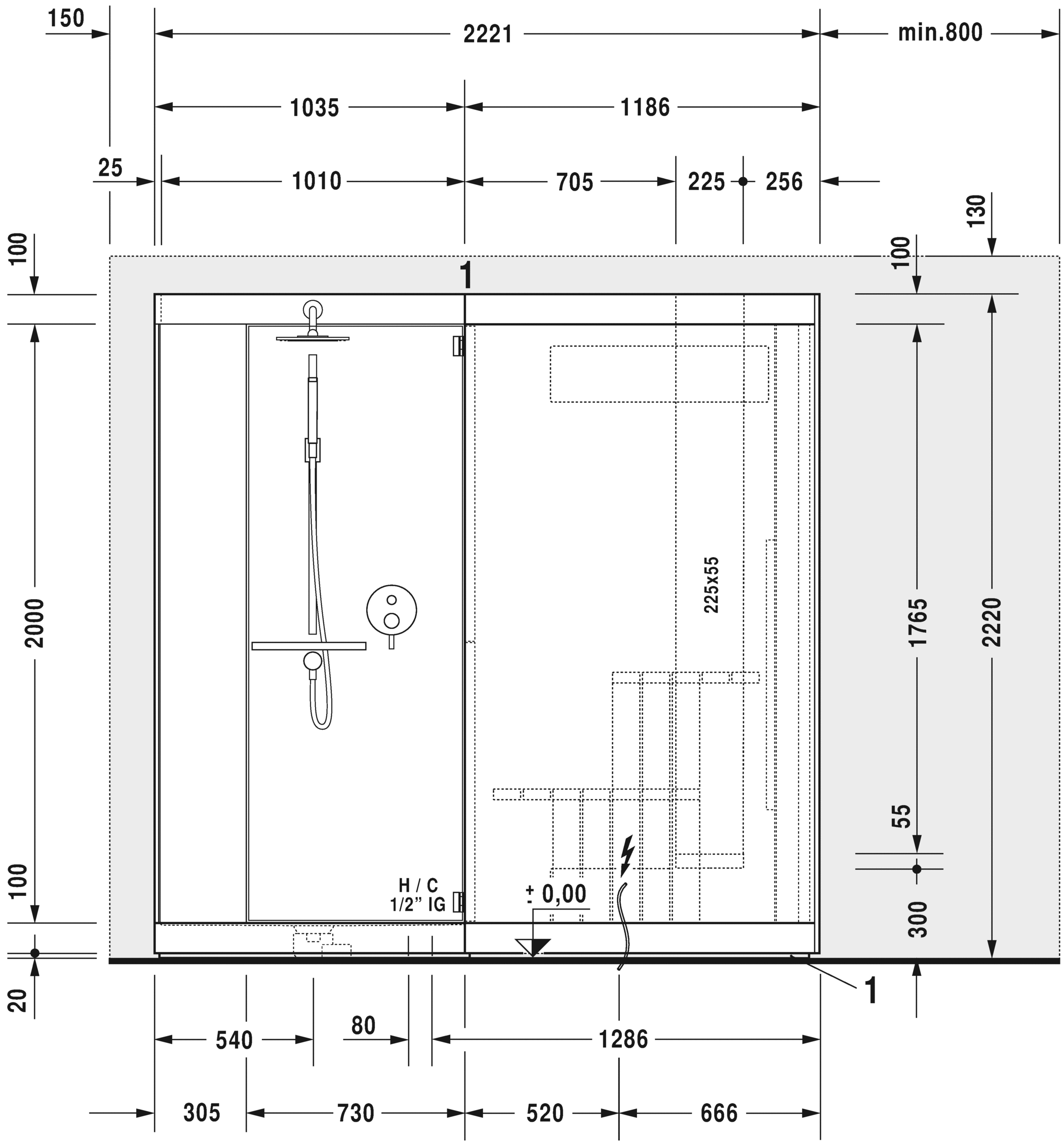 750413002011000 Inipi Сауна Inipi Ama, отдельно стоящая
Исполнение: американский орех (нат.шпон) Белый глянцевый декор Duravit  - Вид №5