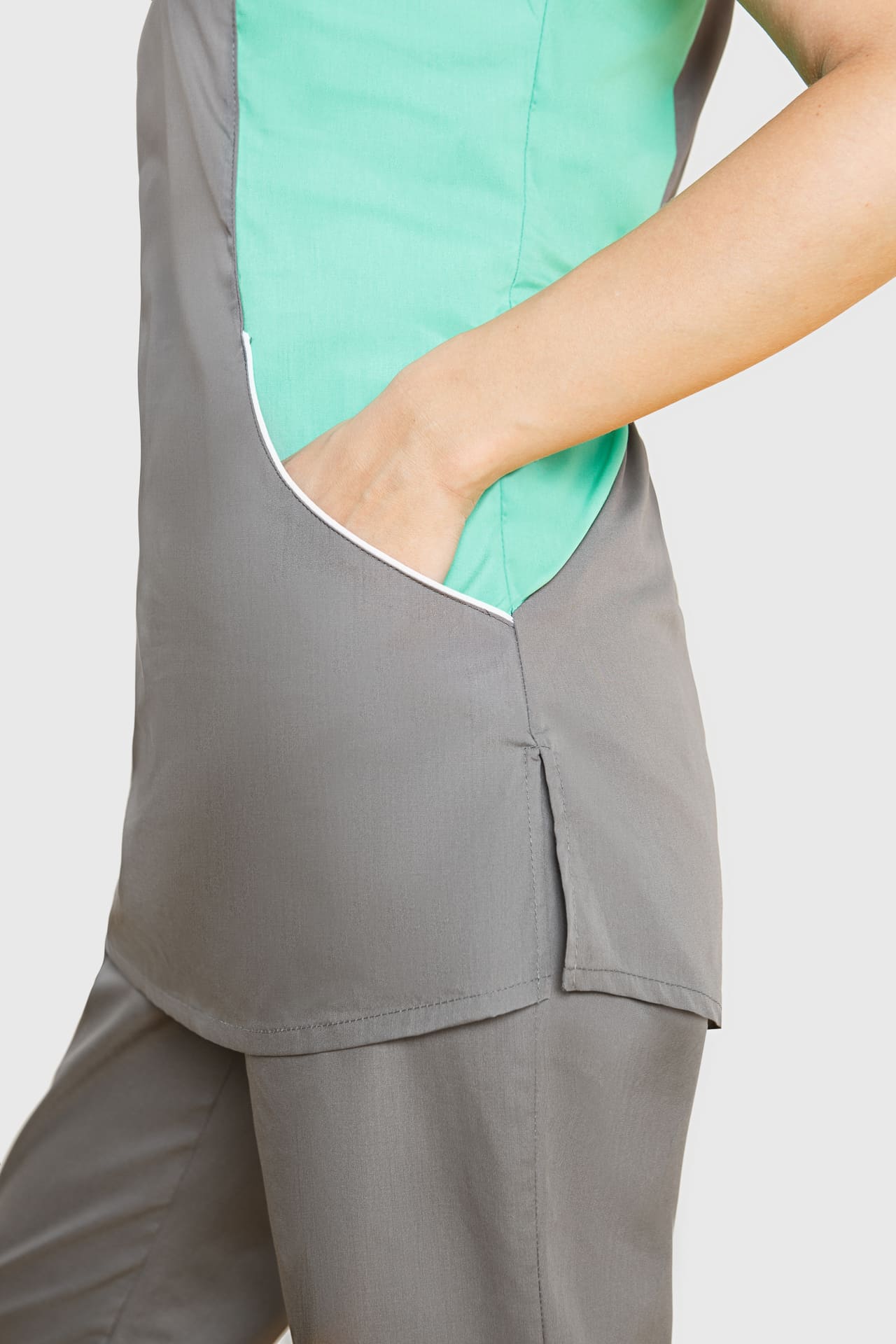 69297 Костюм "Лига" цвет темно-серый с салатовым  Медицинская одежда  размер 40 Спецодежда  - Вид №8