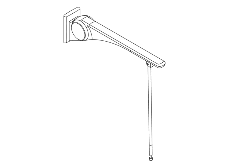 802.50.43860 Базовая складная опорная рейка HEWI Stützen 