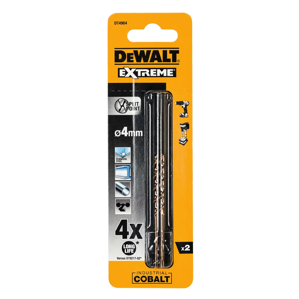 Сверло по металлу Dewalt 4х75 мм 2 шт. 18748244 STLM-2138714  - Вид №1
