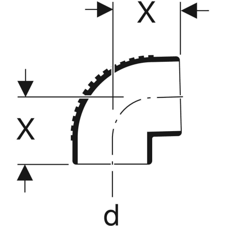 GEBERIT 306.880.14.1 Отвод Geberit Silent-db20 88,5°  - Вид №2