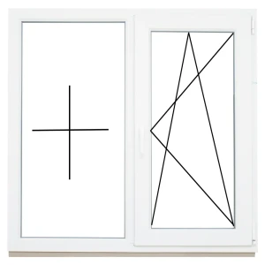 Пластиковое окно ПВХ Рехау одностворчатое 116x120 мм (ВхШ) однокамерный стеклопакет белый (с двух сторон)