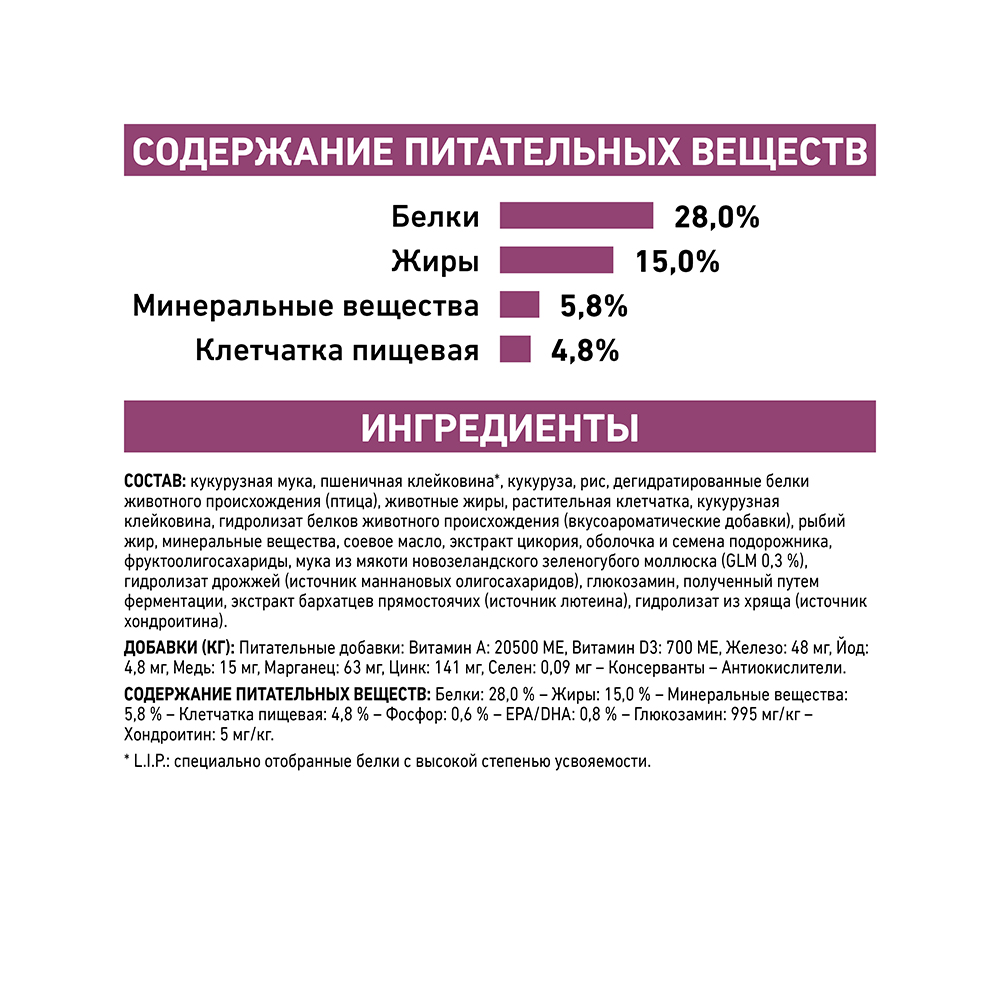 ПР0015587 Корм для кошек Vet Diet Mobility MC28 при заболеваниях опорно-двигательн.аппарата сух. 2кг ROYAL CANIN  - Вид №7