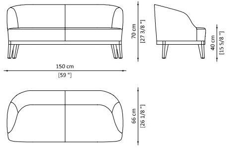 Paolo Castelli Диван из нубука Venice sun-id-1373745 - Вид №6