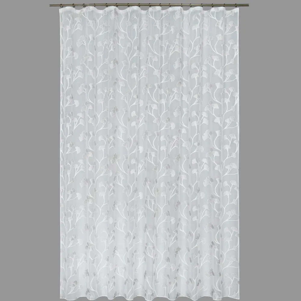 Тюль на ленте «Крокус» 250x280 см полиэстер цветы цвет белый GARDEN STLM-2015657 - Вид №1