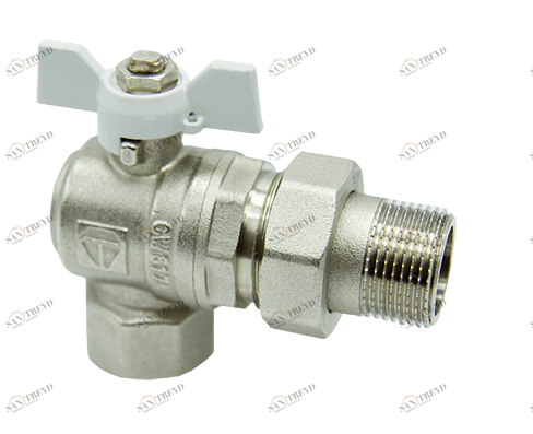 HLV-101228w.№.02 Кран шаровой HLV Optima угловой с полусгоном 