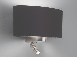 Регулируемая светодиодная лампа для чтения из стали и ткани