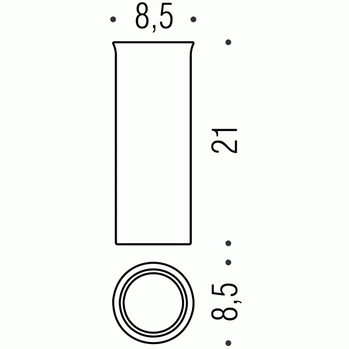 B2450 Колба ёршика (стекло) COLOMBO LINK Colombo Design - Вид №1