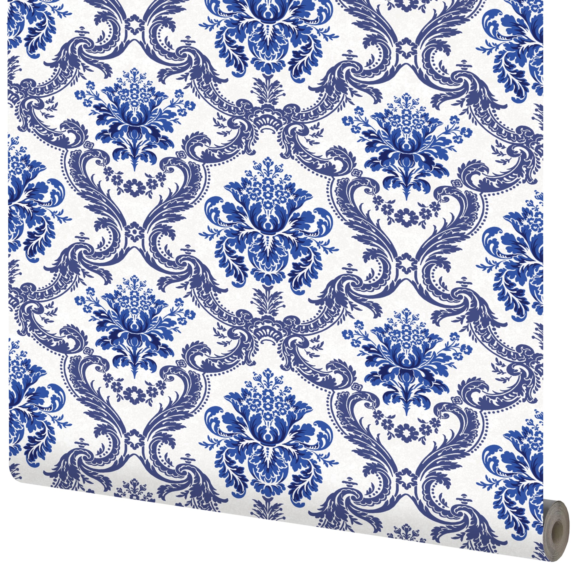 17128772 Обои виниловые синие 0.53 м 10026-66 Классика дамаск Santreyd 