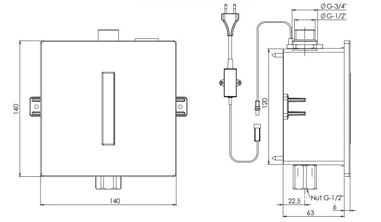 Электронный писсуар кран Thermomat RUEL08NE ARCH-00100290 - Вид №2