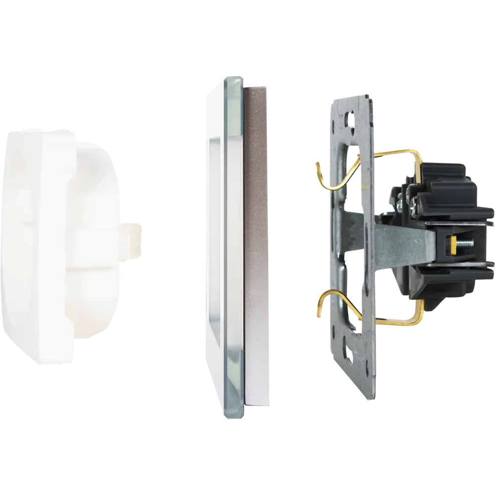 Рамка для розеток и выключателей Werkel Favorit 3 поста стекло цвет серый STLM-2165793 - Вид №2
