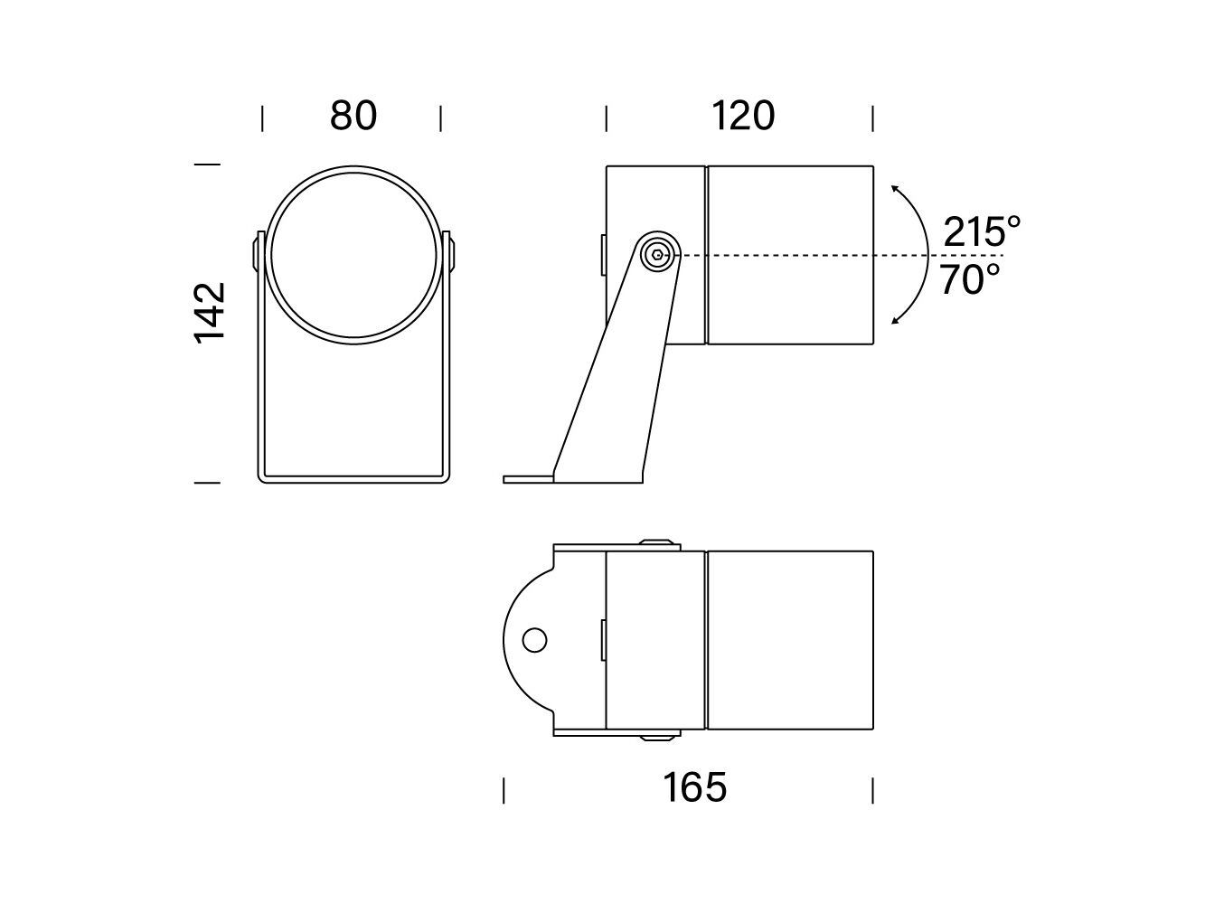 Нержавеющая сталь регулируемый светодиодный наружный прожектор Platek Raygun ARCH-00089336 - Вид №6