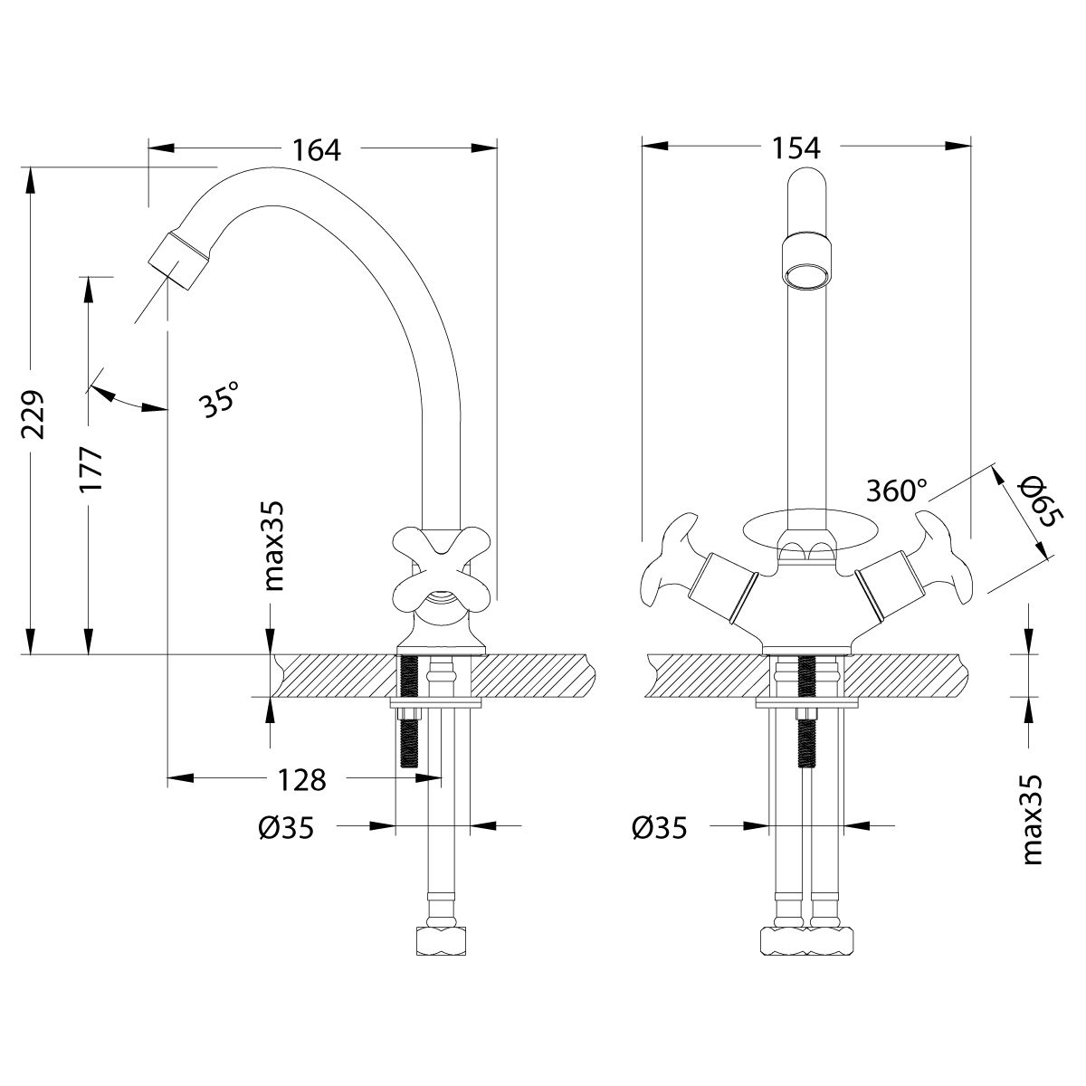 LM0104C Смеситель Flora для кухни LEMARK FLORA - Вид №2