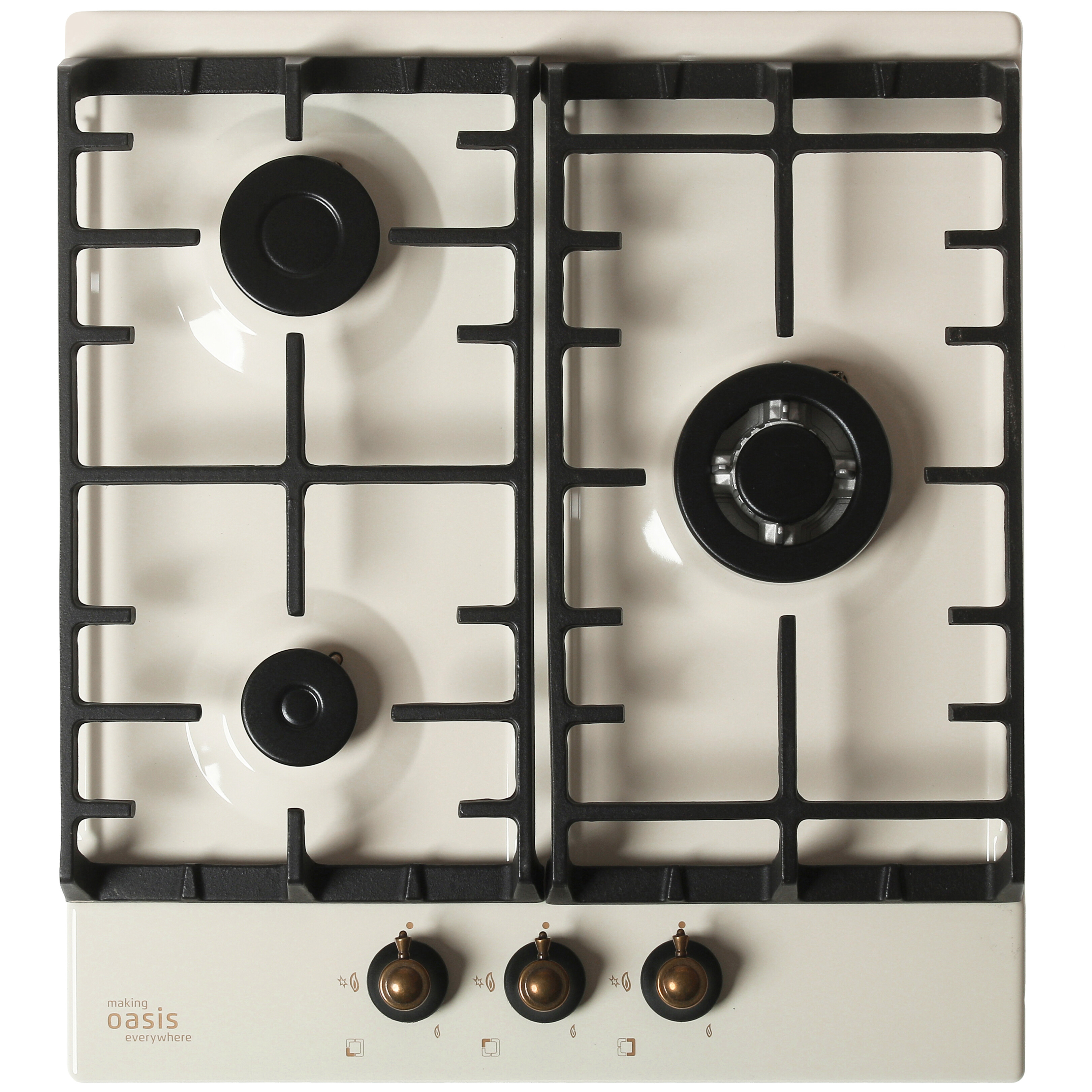 5346131 Газовая варочная поверхность Oasis P-3MRT (B) STDN-0045609