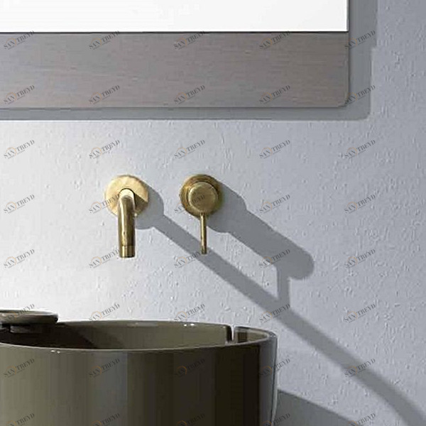 Смеситель для раковины настенный Olympia Ceramica Ukiyo-E бронза U6520BR