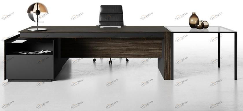 CUF Milano Рабочий стол из ламината со стеклянным столом Vittoria Vi 02 + vi ta 60