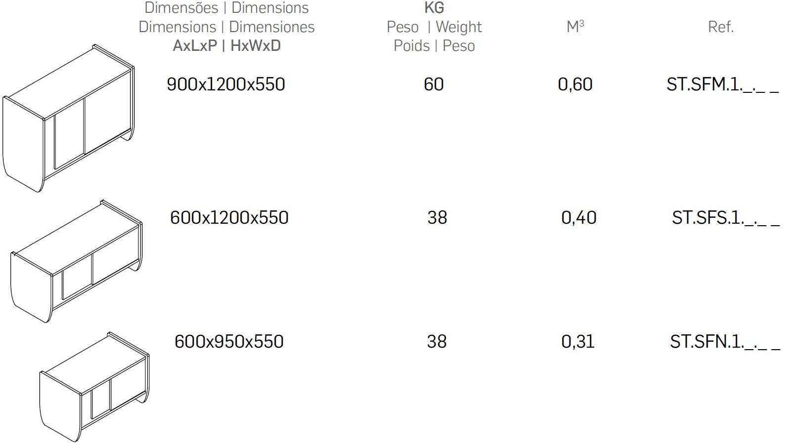 FERCIA Низкий офисный шкаф с раздвижными дверцами Stone St.sfm/s/n.1._._ _ - Вид №3