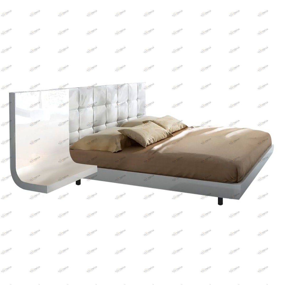 Кровать двуспальная 160х200 белая Fenicia ESF ДИЗАЙНЕРСКИЕ 066873 Белый 