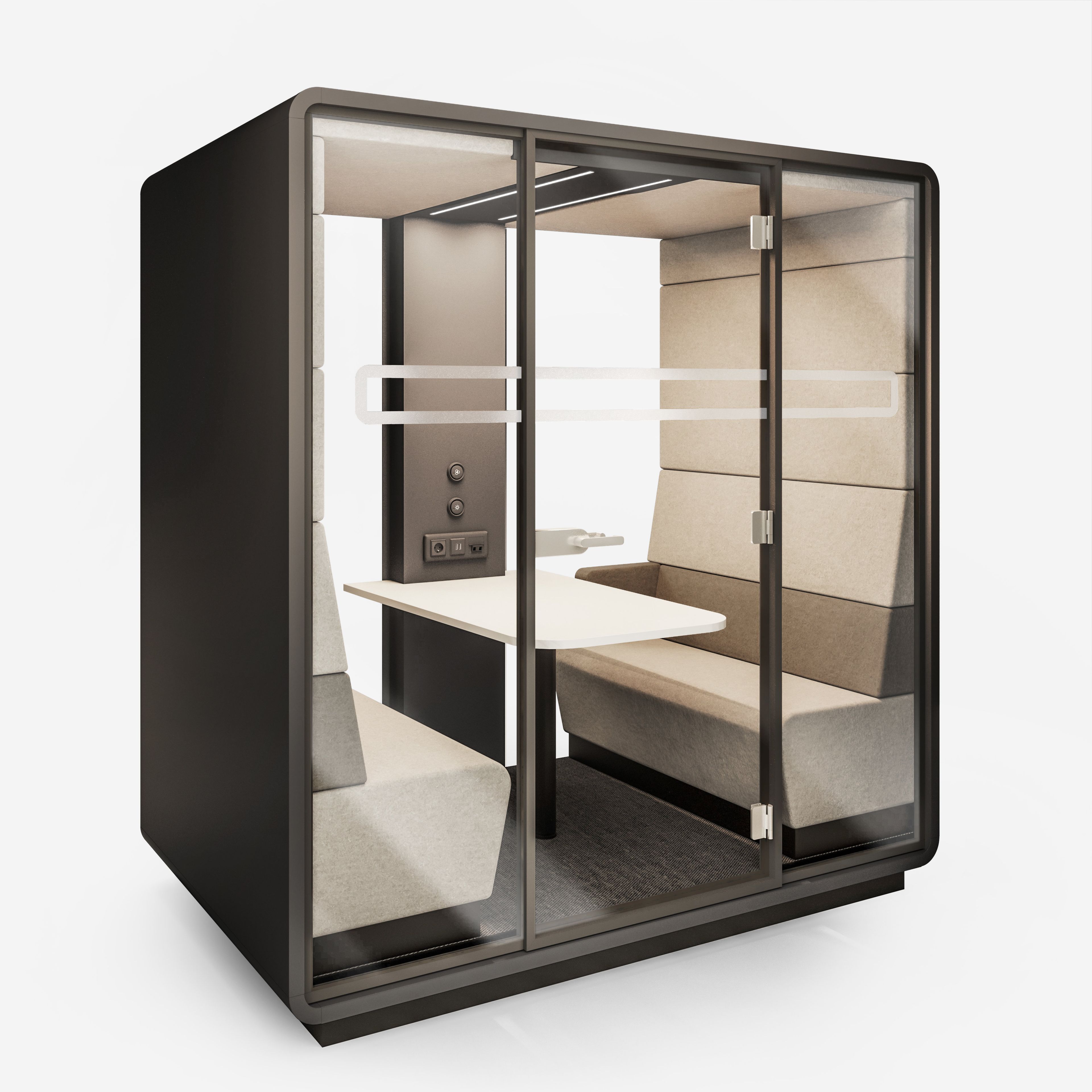 Многосторонняя акустическая офисная кабина со встроенным освещением Mikomax Smart Office Hushoffice ARCH-00086277 - Вид №32