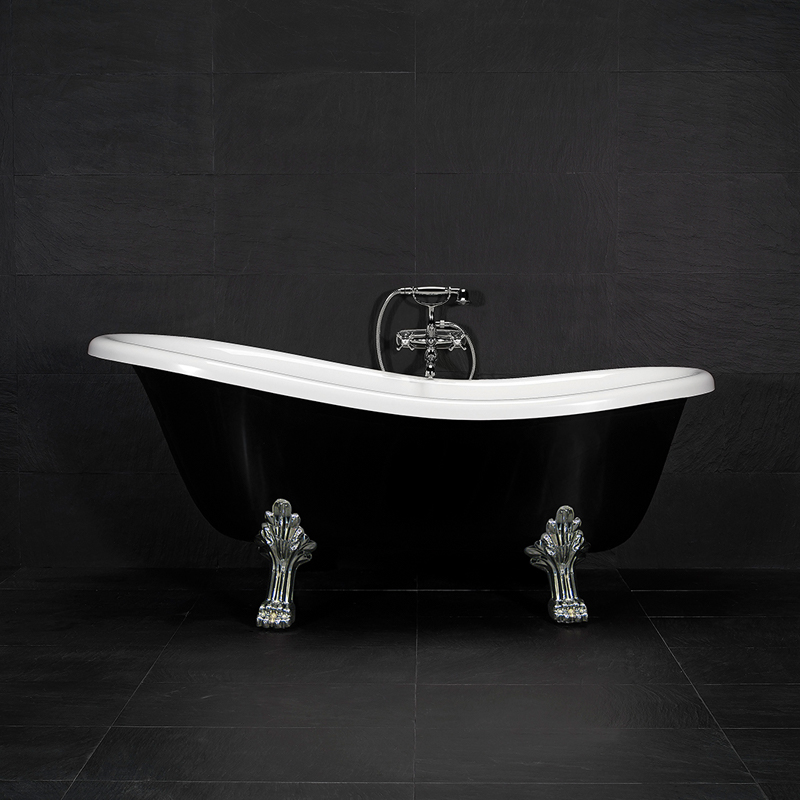 20000701 Ванные Комнаты Victoria 1670 En / Белые Хромовые Лапы Westerbergs Черно-Белый 