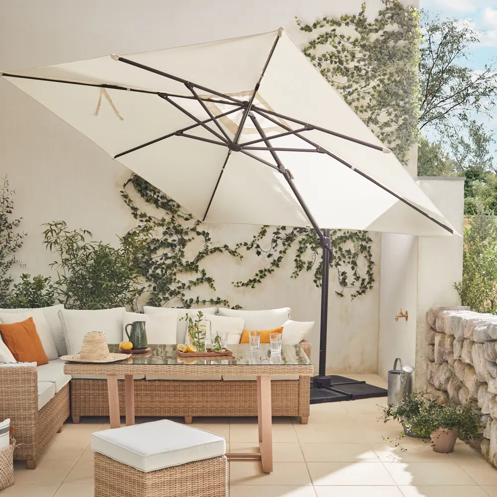 Naterial Aura — садовый зонт с боковой стойкой 286×286 см белый 82232810 STLM-1570652 - Вид №24