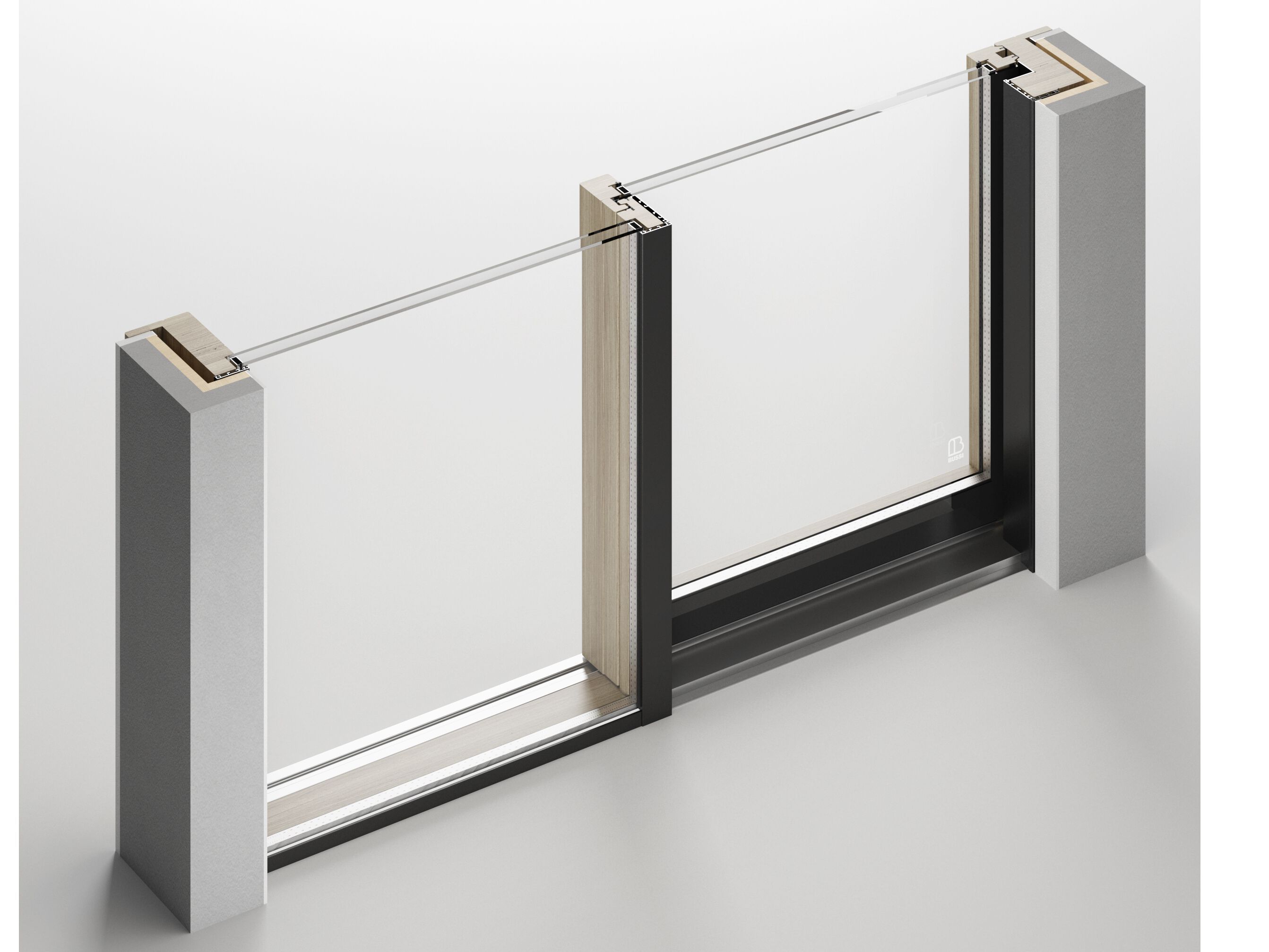 Раздвижное поднимаясь окно Bussi Alzante scorrevole in vetro ARCH-00095380 - Вид №1