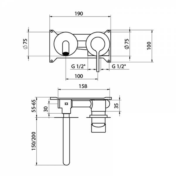 Смеситель для раковины TIME GRB MIXERS 47536470 - Вид №1