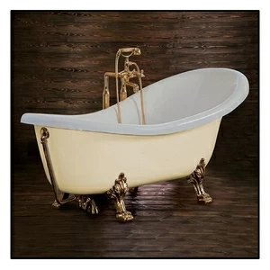 Ванна Akcjum Rectime 170 WR-02-01-Br-J овальная кремовая с золотыми ножками