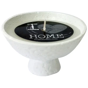 Свеча в гипсе Эльба белая 6 см