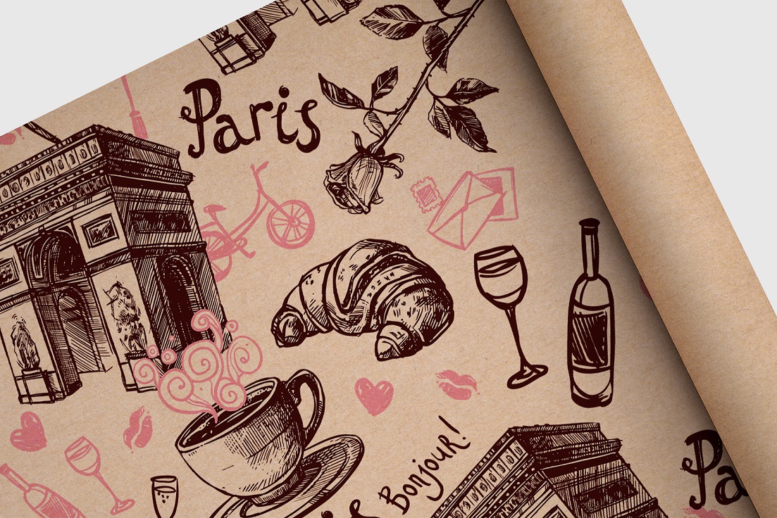 85631246 Упаковочная бумага «Чайку» 70 см STLM-0064713 СИМФОНИЯ  - Вид №1