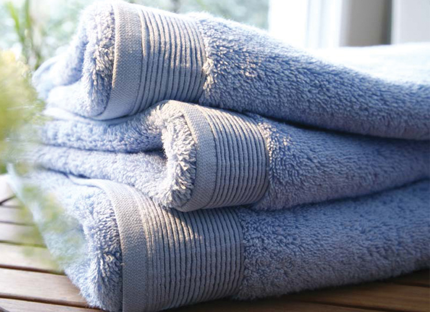 TOW_UNI_BLEU_70 Полотенце 70/140 bleuet голубой хлопок 600гр/м2 Blanc des Vosges Santreyd 